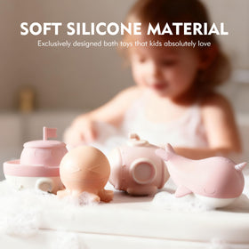 MarcZero silicone bath toy with easy grip supports small hands
