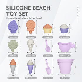MarcZero silicone watering can with soft grip for kid-friendly beach use