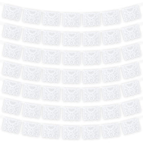 MARFOREVER white papel picado banner strand ready for outdoor Cinco de Mayo celebrations.