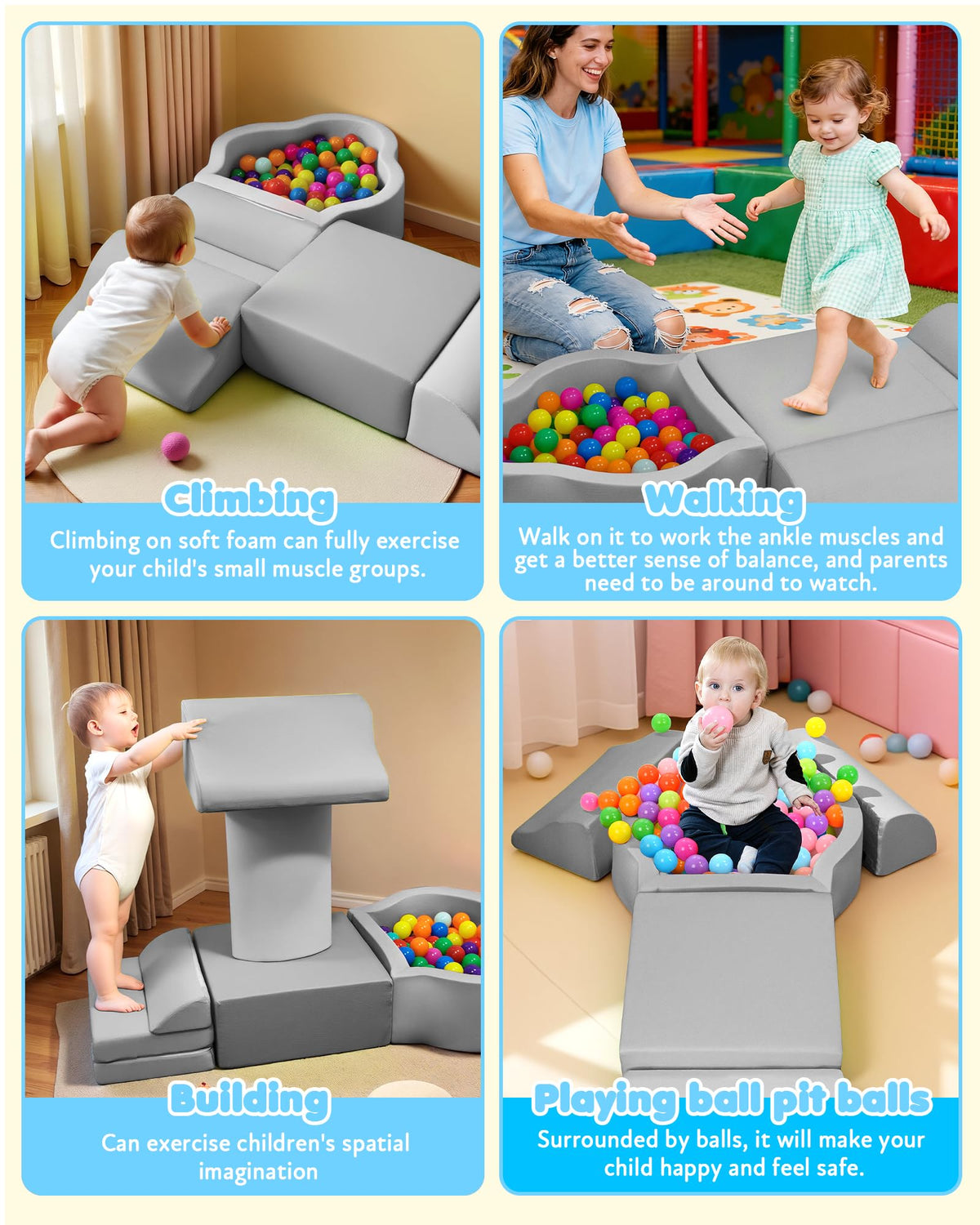 Markdang Soft Play Set arrives vacuum-packed to protect during transit.