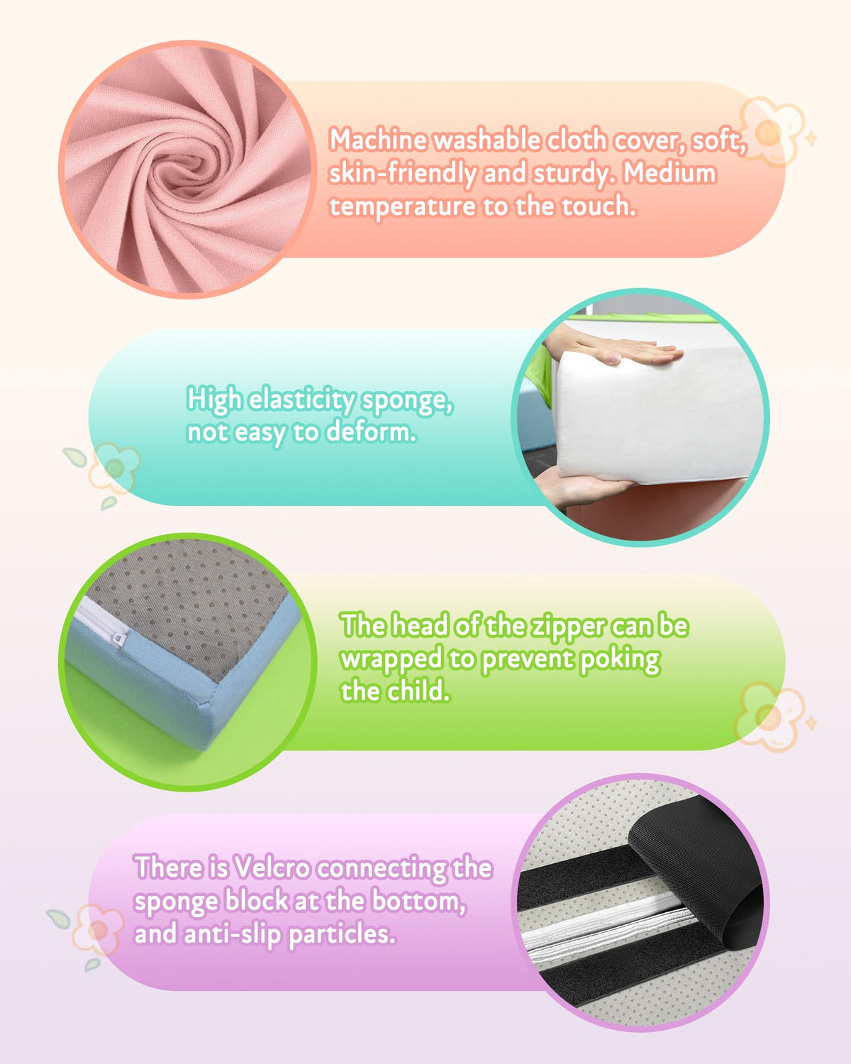 Markdang washable fabric cover stays soft and easy to clean