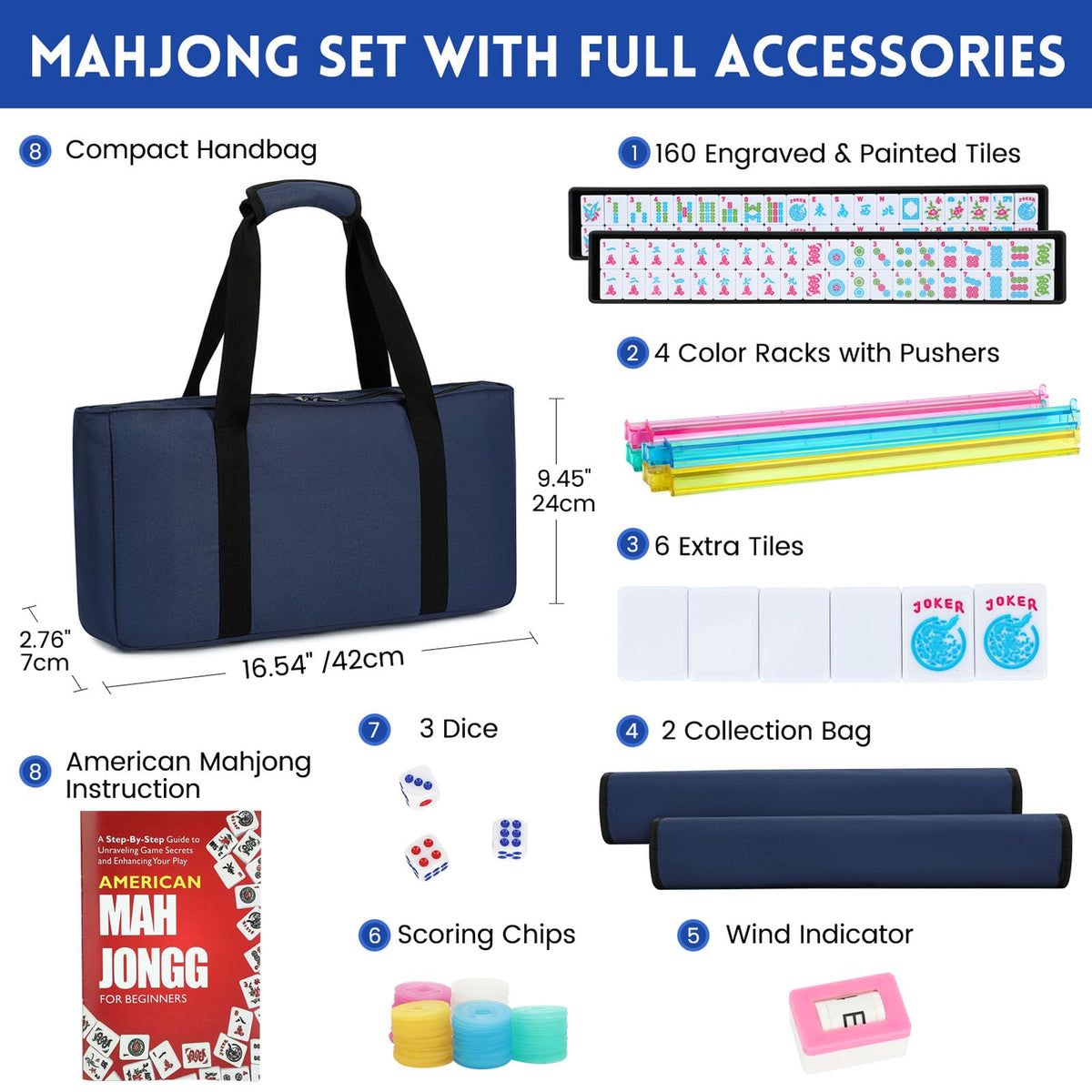 Marllifenney blue travel bag keeps the set portable