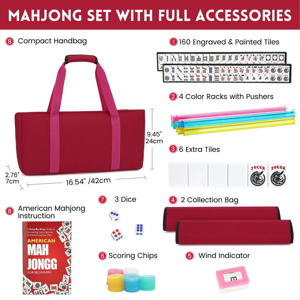 Marllifenney four-in-one pusher and tile rack simplify setup and storage.