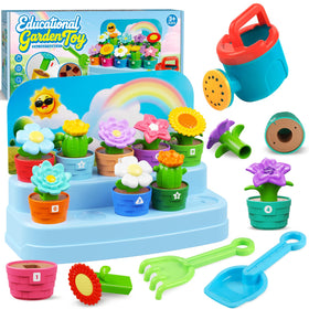 marlrin montessori flower garden all pieces laid out for hands-on learning