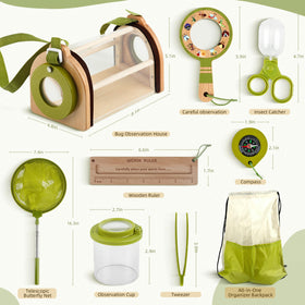 Marlrin wooden bug catcher kit organizer rings for neat gear storage.