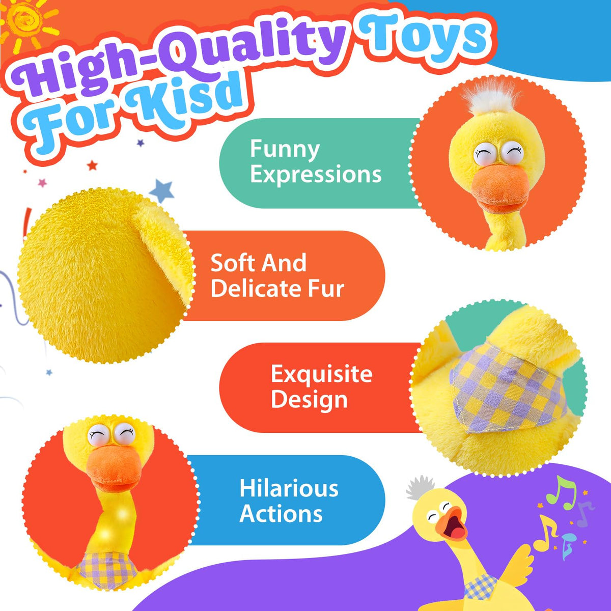 Marsjoy duck glows softly in the dark, adding mood lighting.