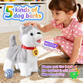 Marsjoy Husky educational-empathy toy nurtures caring behavior through pretend care.