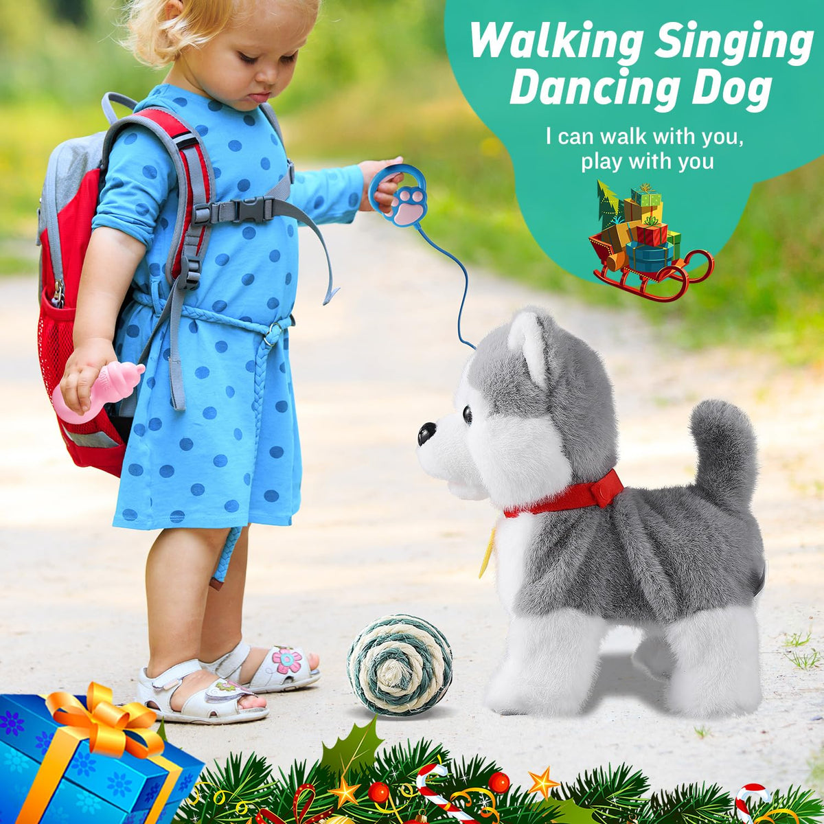 Marsjoy Husky pats-sounds trigger cute dog sounds for engagement.