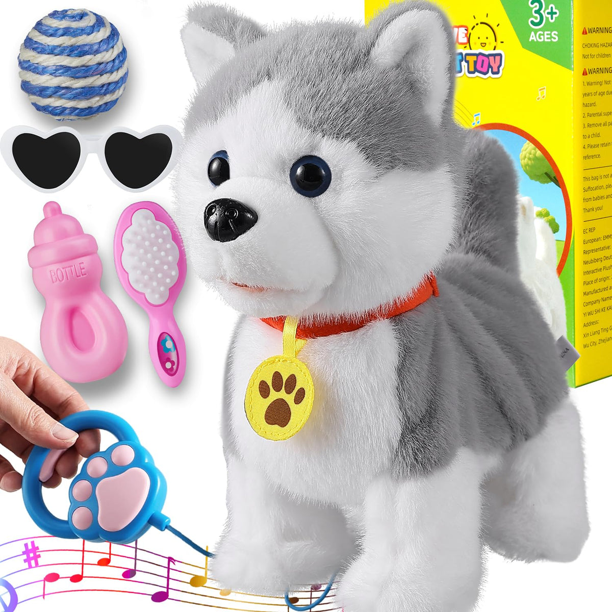 Marsjoy Husky walking dog toy promotes active play for kids.
