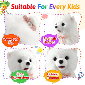 Marsjoy Samoyed Walking Dog engaging kids in playful activities
