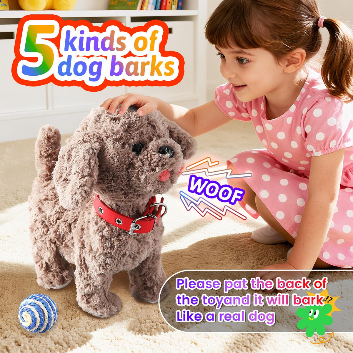 Marsjoy Teddy repeats what you say with a playful voice.