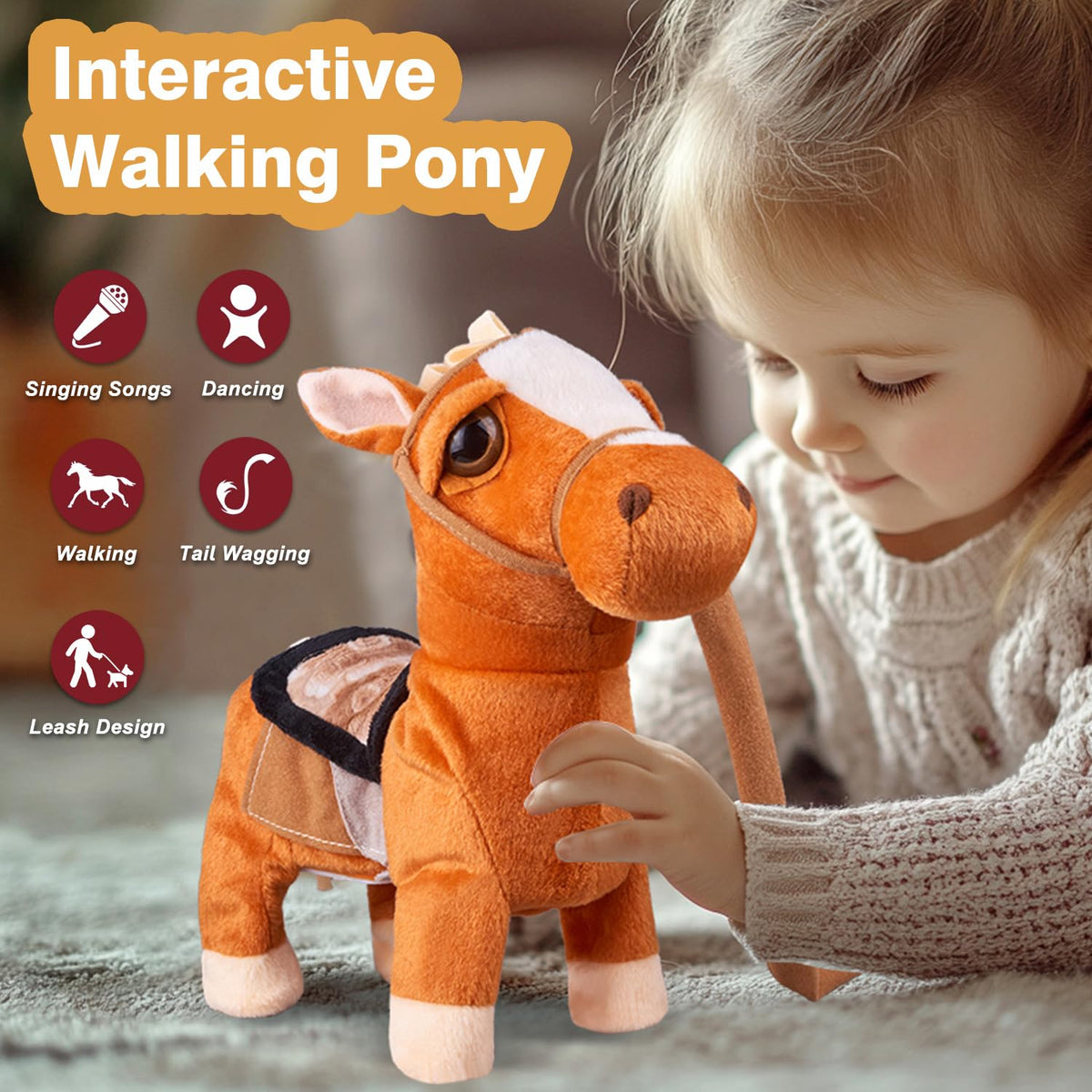 Marsjoy pony singing and dancing features spark imaginative storytelling during playtime.