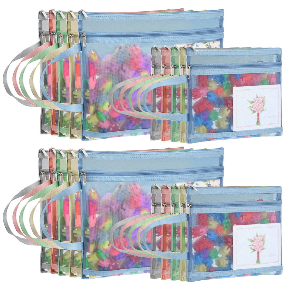 Marspark 20 pack mesh zipper bags full set for versatile storage.