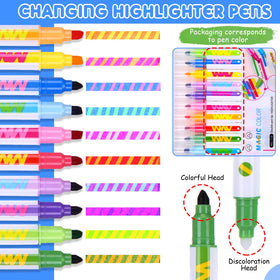 Marspark color-changing ink highlighters add gradient effects for notebooks.