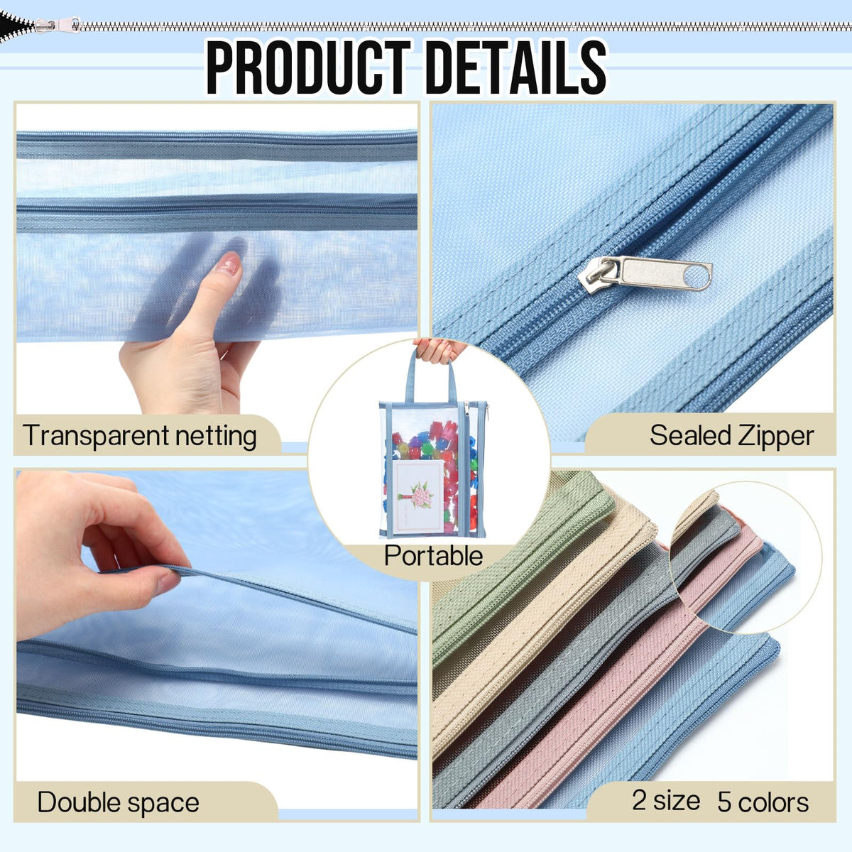 Marspark double layer nylon mesh design to separate small parts.