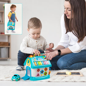 Marstone 8-in-1 house toy shapes and letters panel builds early recognition