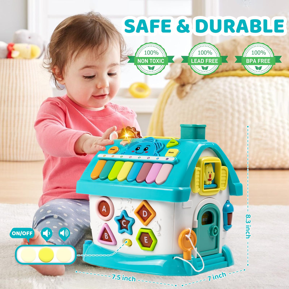 Marstone 8-in-1 house toy telephone area invites pretend communication