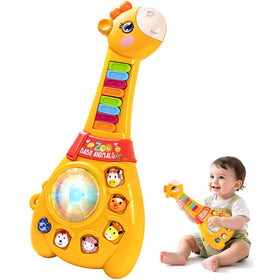 Marstone Baby Giraffe Guitar Keys light up for exploration and motor practice.