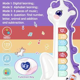 Colorful lights and cheerful sounds from a Marstone toy stimulate curiosity and auditory learning.