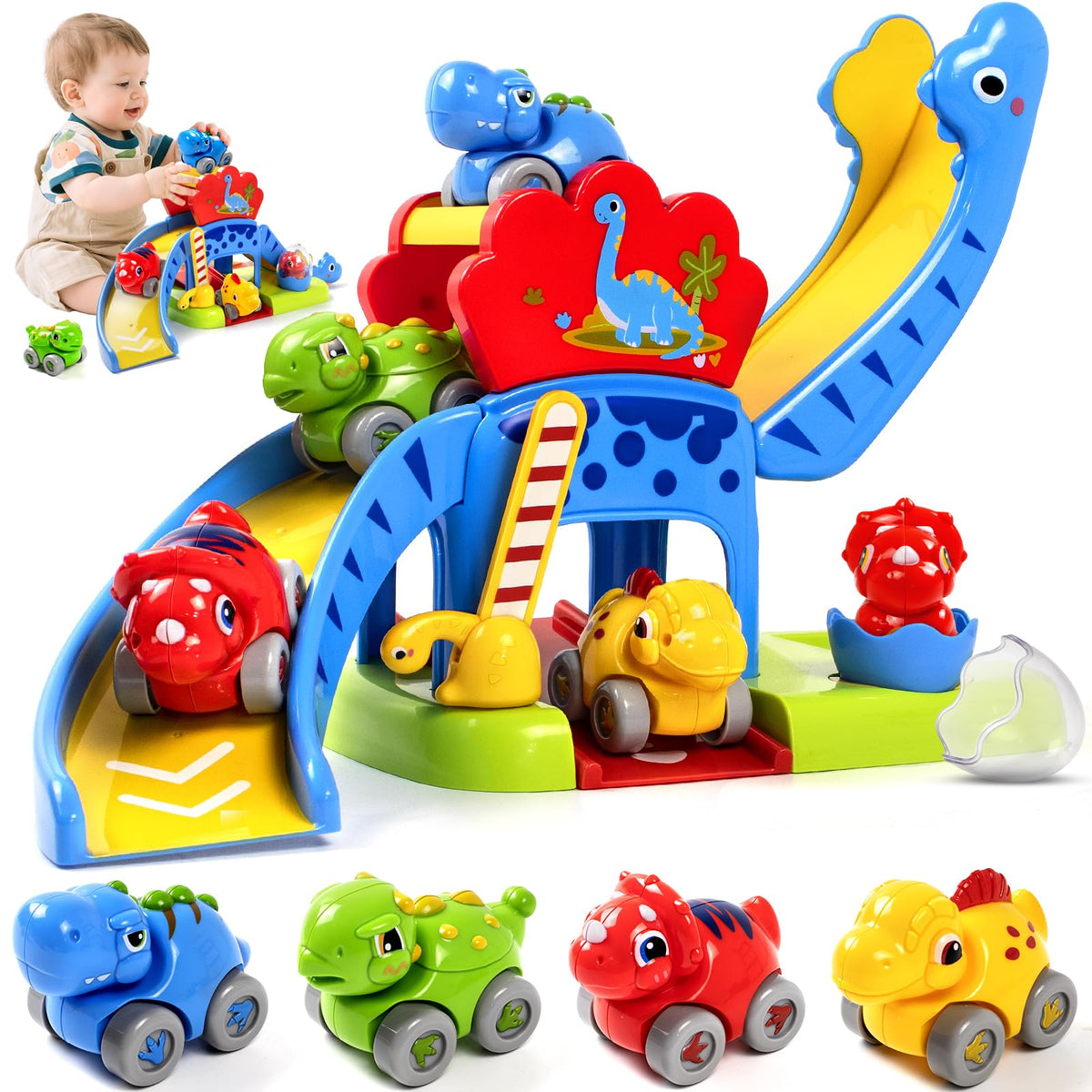 Marstone dinosaur slide ramp for active toddler play.
