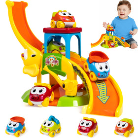 Marstone elephant slide with baby push cars for early coordination