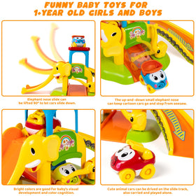 Marstone four animal cars on the slide support color learning