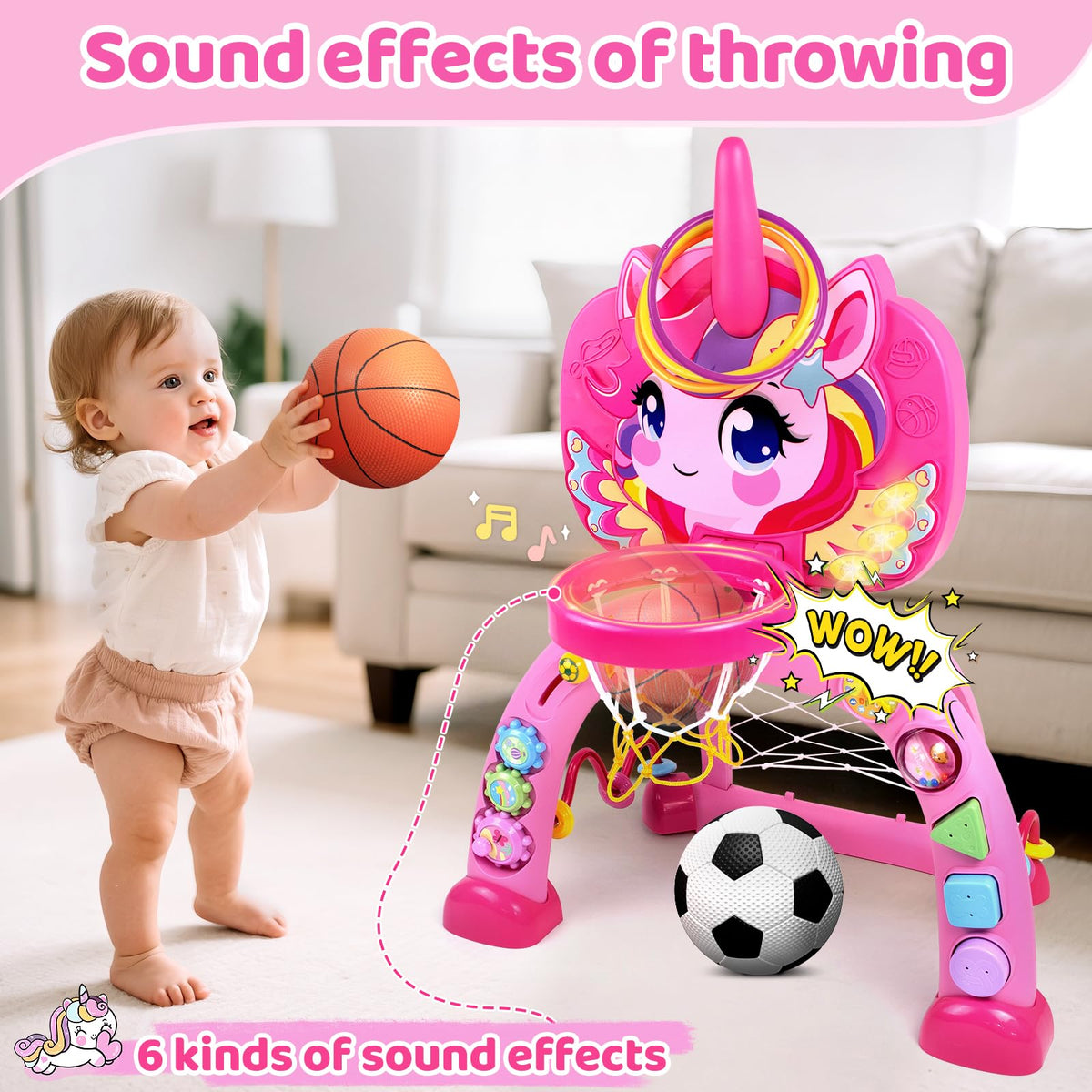 Marstone multi-sensory buttons activate lights and music for learning fun.