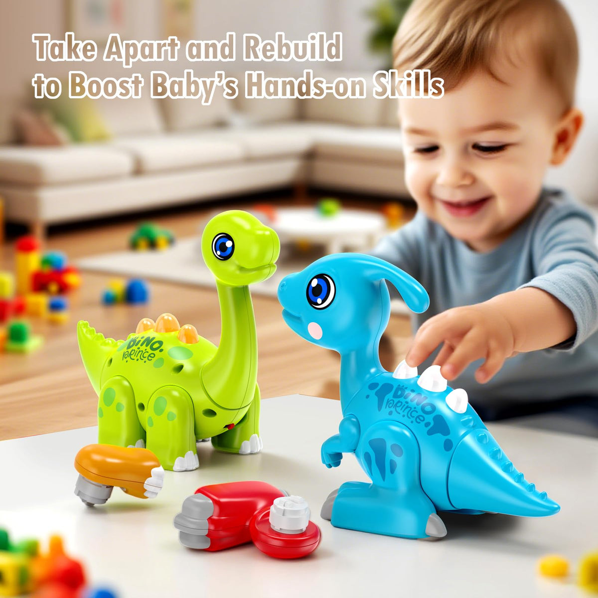 Marstone mix-and-match dinosaur set sparks creative building for toddlers.