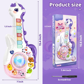 Perfect toy gift for 1-3 year olds offering music, letters, and animals.