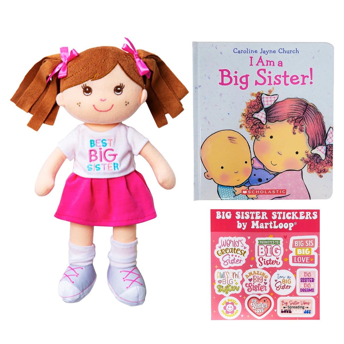 MartLoop best big sister doll displayed for comforting toddler companionship during a new arrival