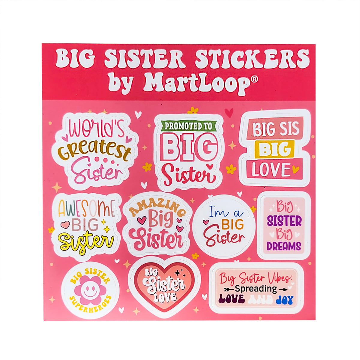 MartLoop big sister stickers pack adds interactive celebration for your child