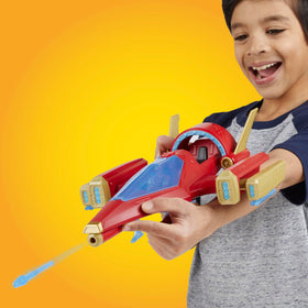 Marvel Avengers battle jet cockpit opens to seat Iron Man figure