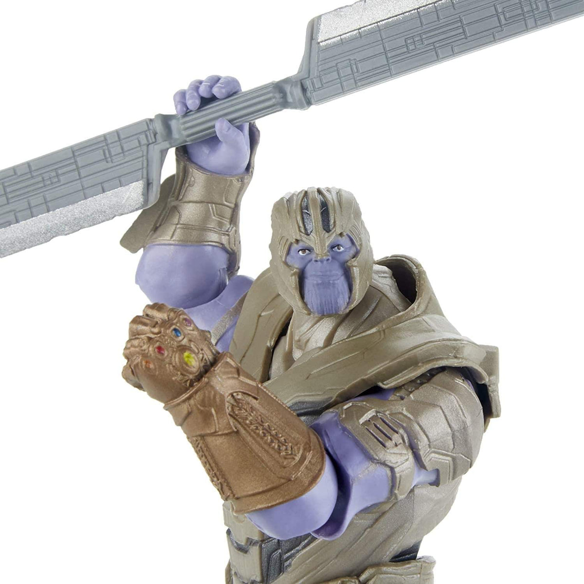 Marvel Avengers Endgame Warrior Thanos Deluxe Figure gauntlet detail enhances collectibility