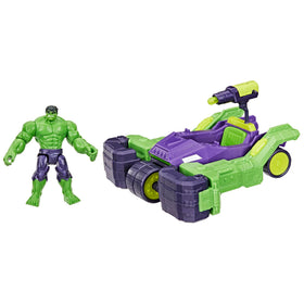 Marvel Avengers Hulk Smash Truck with driver seat for fast action play.