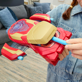 Marvel Avengers Iron Man Arc Blaster packaging and included darts