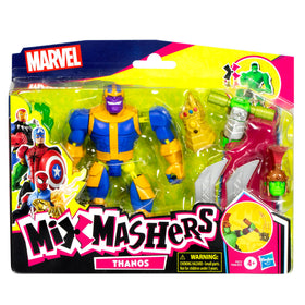 Thanos deluxe MixMashers accessories set with Infinity Gauntlet and weapons for expanded play.