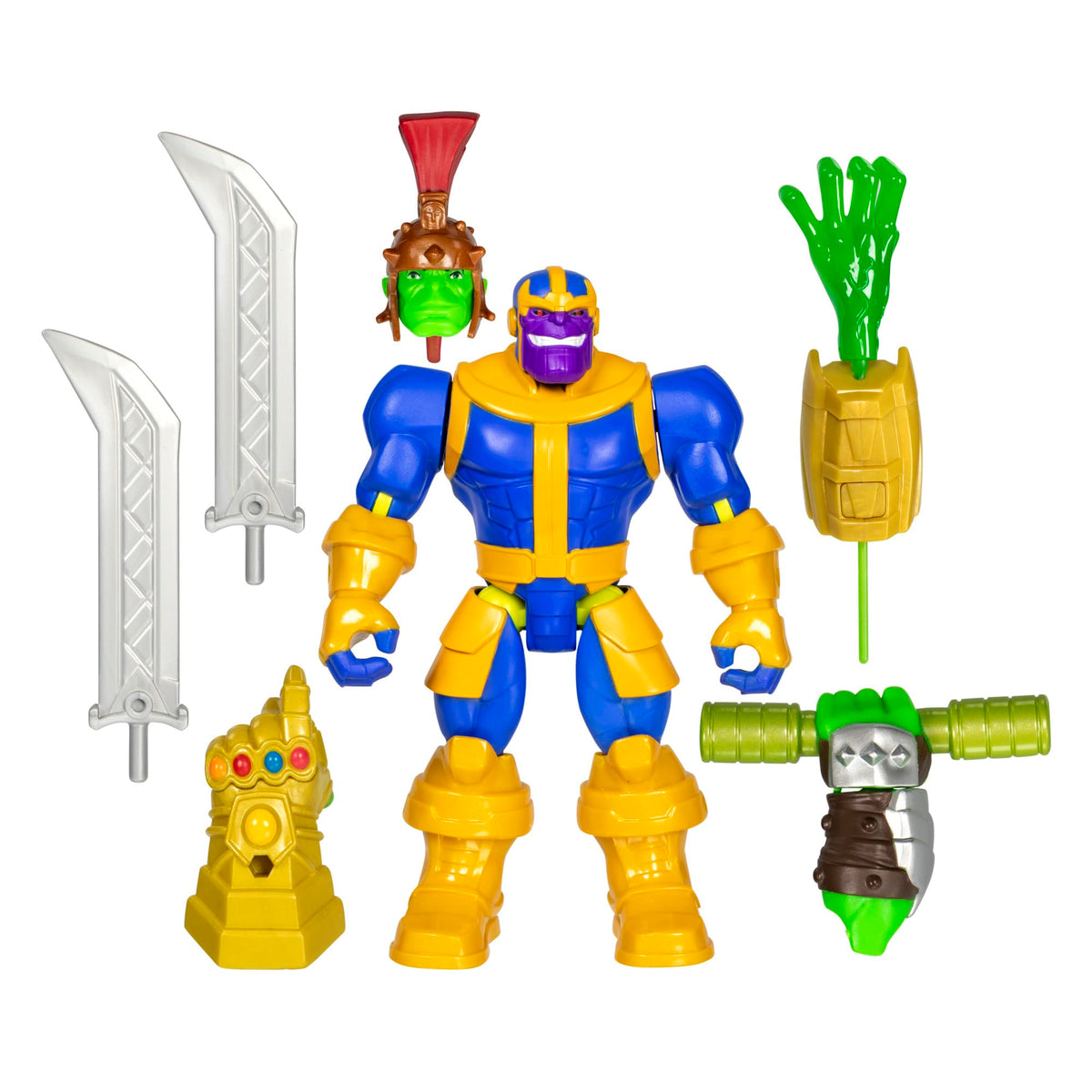 Marvel MixMashers Thanos deluxe figure with interchangeable parts for creative mashups.