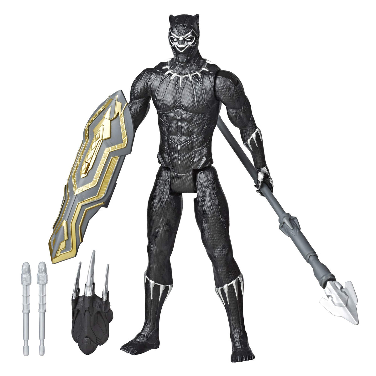 Marvel Black Panther 12-inch figure with Blast Gear launcher for imaginative play