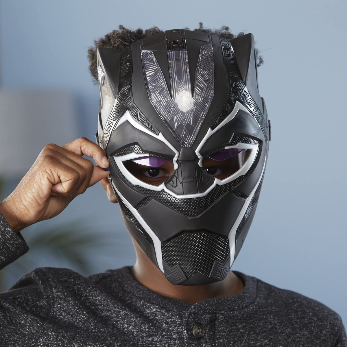 Marvel Black Panther Vibranium Power FX Mask entertainment inspired design for MCU fans.