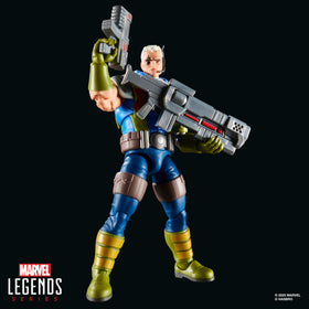 Marvel Cable figure with blaster accessory ready for scene re-enactments