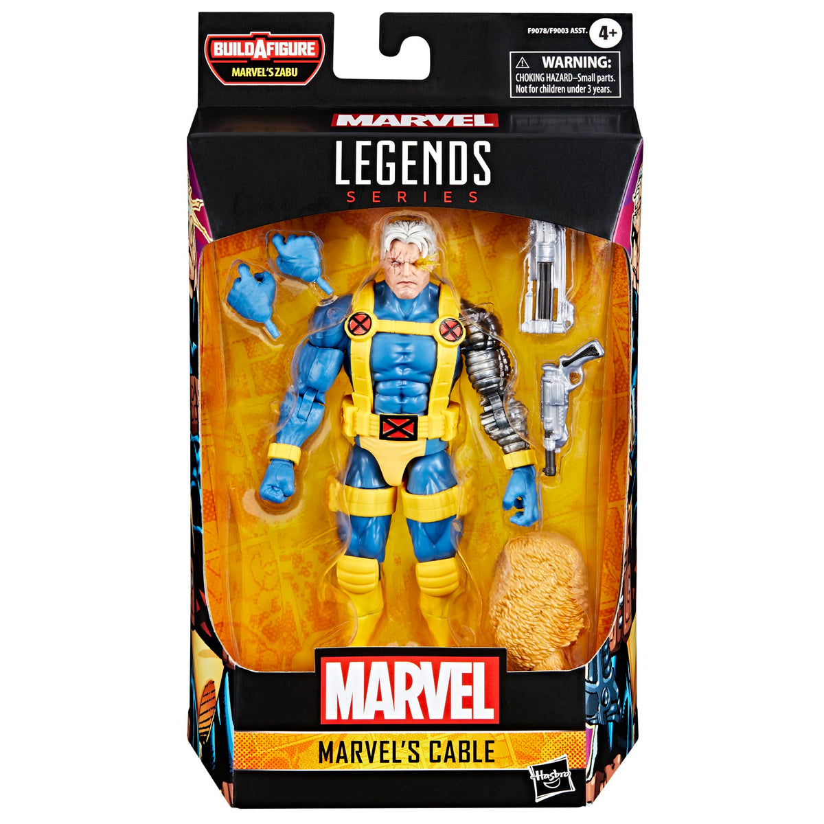 Marvel Cable blaster accessory shown with the figure for authentic look