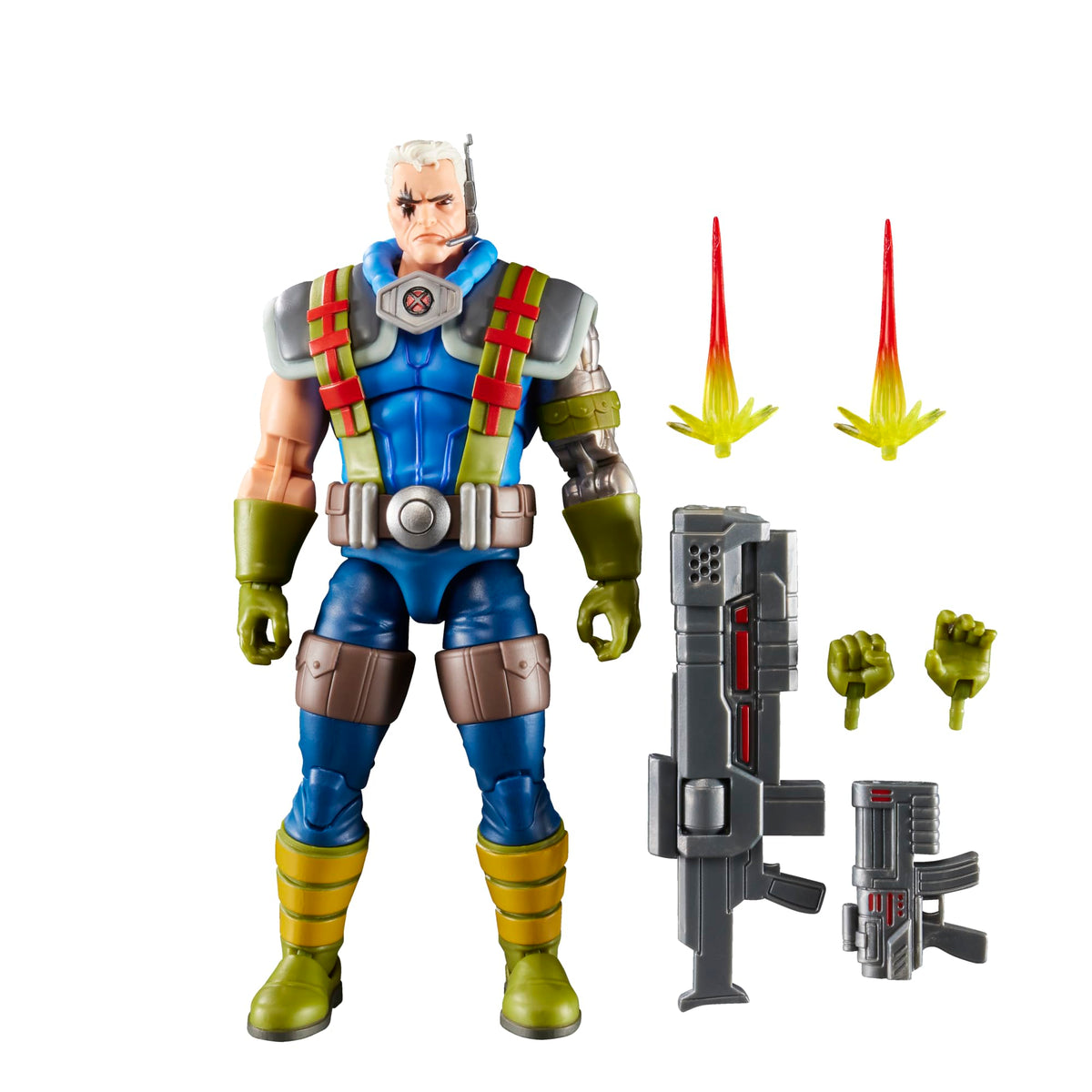 Marvel Cable figure front view for dynamic posing and display