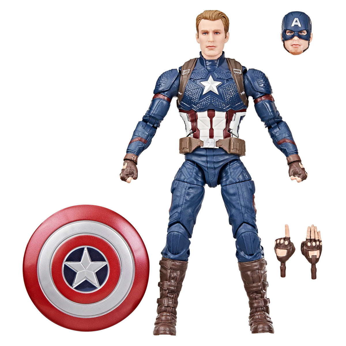 Marvel Captain America Endgame figure ready for display and dynamic poses.