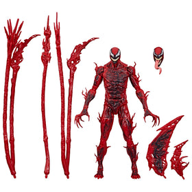 Marvel Carnage deluxe figure front view with movie-inspired deco for display