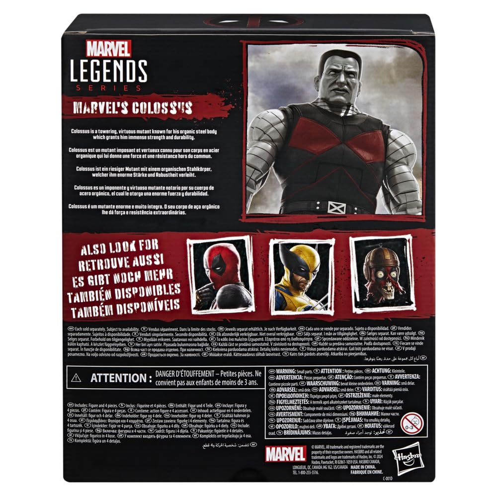 Marvel Colossus Deadpool Legacy accessories with hands and portrait for posing.