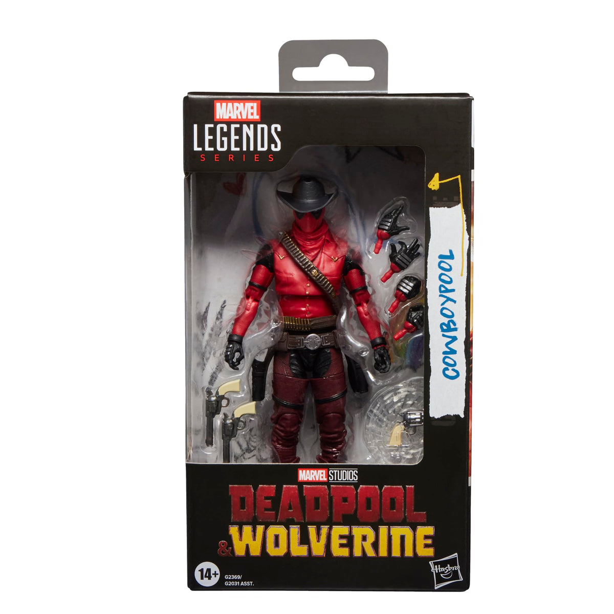 Marvel Cowboypool front view shows a highly poseable 6-inch figure for display