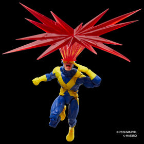 Marvel Cyclops figure dynamic pose captures energy and action