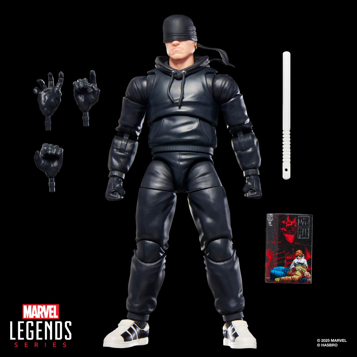 Marvel Daredevil figure, pose option for dynamic display and action scenes.