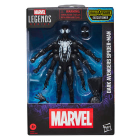 Marvel Legends Dark Avengers Spider-Man figure front view for display