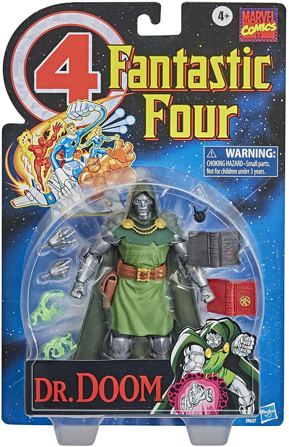 Marvel Dr. Doom figure front view in vintage packaging ready for display